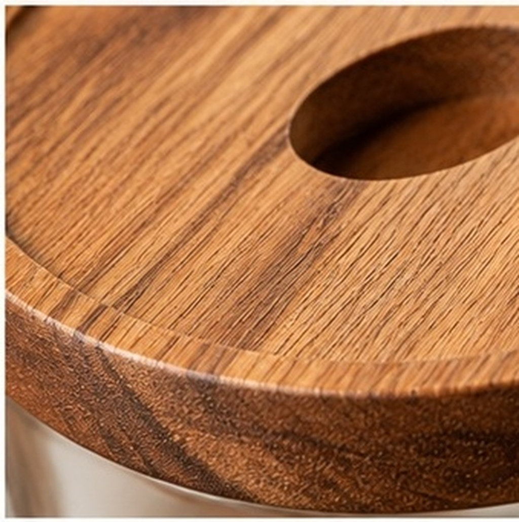 Food Storage Containers - ชุดโหลแก้วเก็บอาหาร 2 ชิ้น ฝาปิดสนิท สำหรับเก็บเมล็ดกาแฟ ขนม