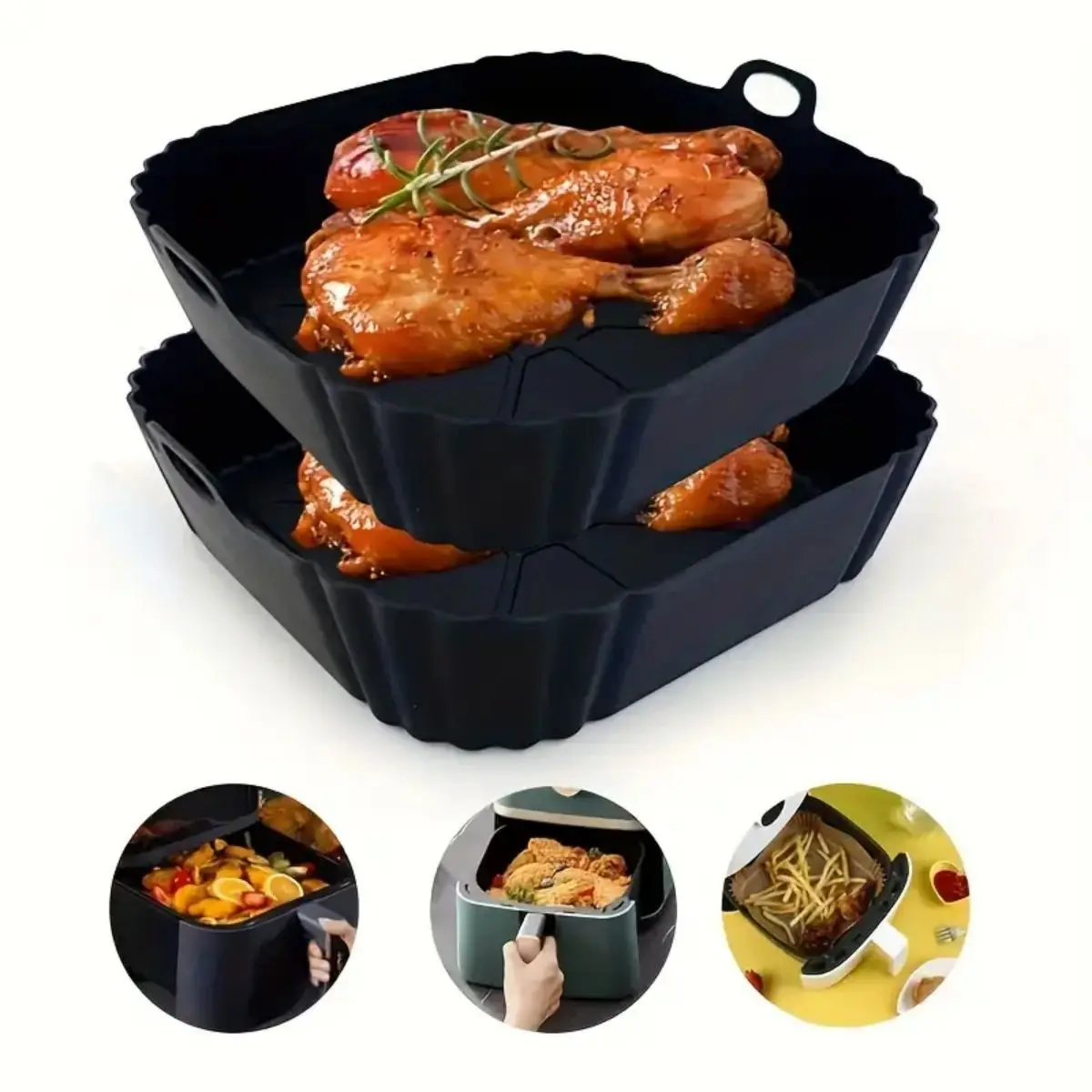 หม้อซิลิโคนสำหรับหม้อทอดไร้น้ำ - Food Storage With Dividers บทวิจารณ์และราคา