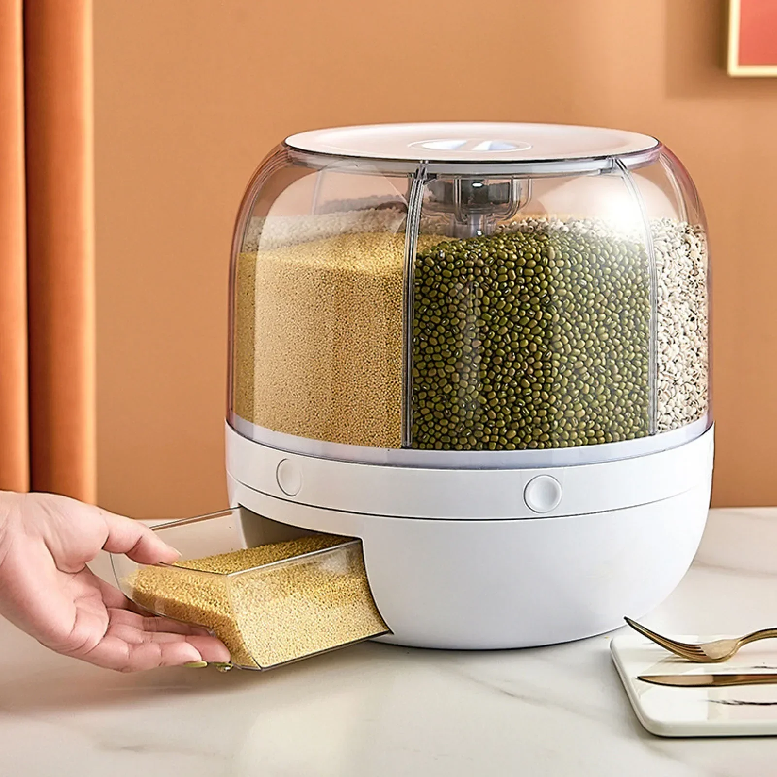 6-คอมพาร์เมนท์ 360 °   ภาชนะเก - Food Storage Meals บทวิจารณ์และราคา
