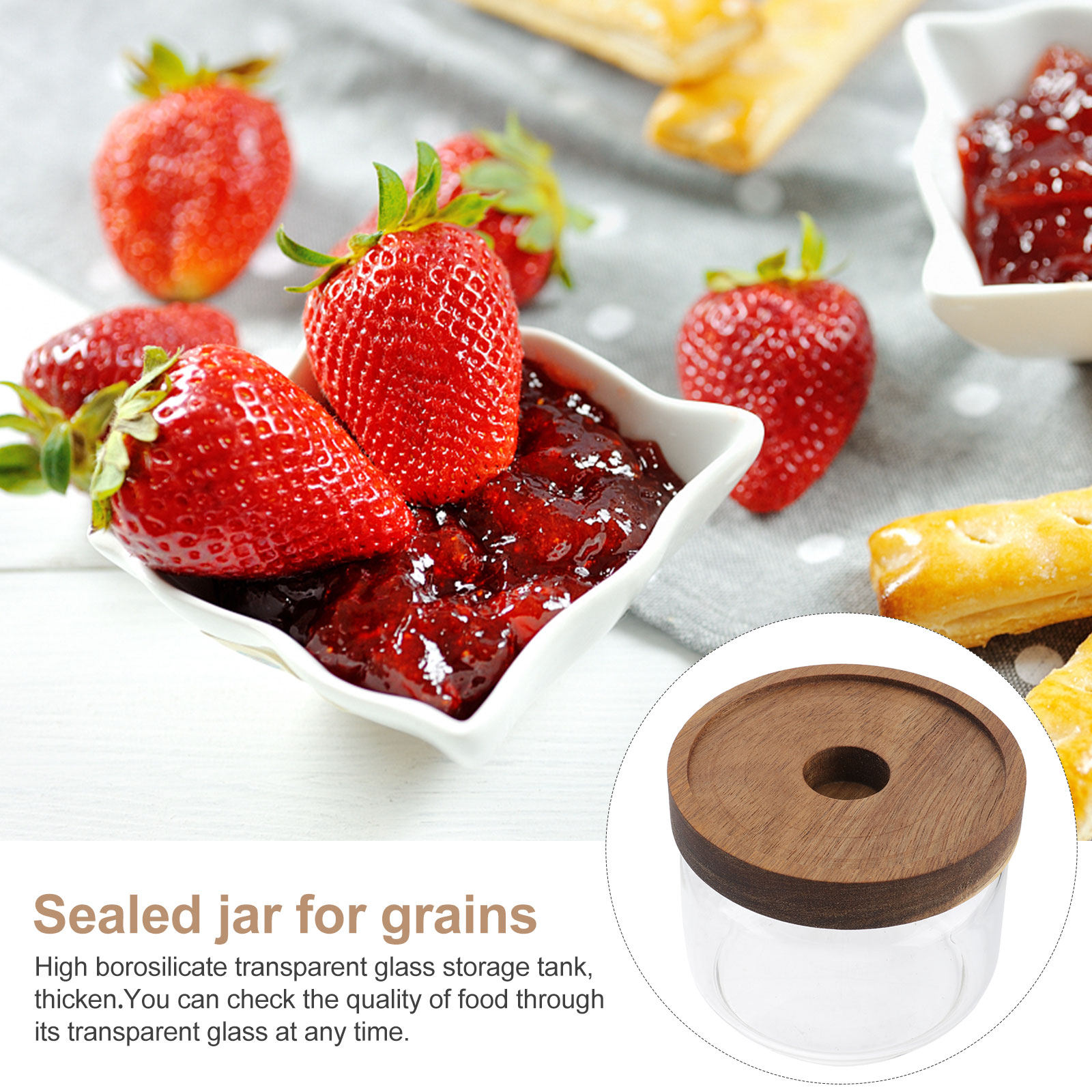 ชุดโหลแก้วเก็บอาหาร 2 ชิ้น ฝาป - Food Storage Containers บทวิจารณ์และราคา