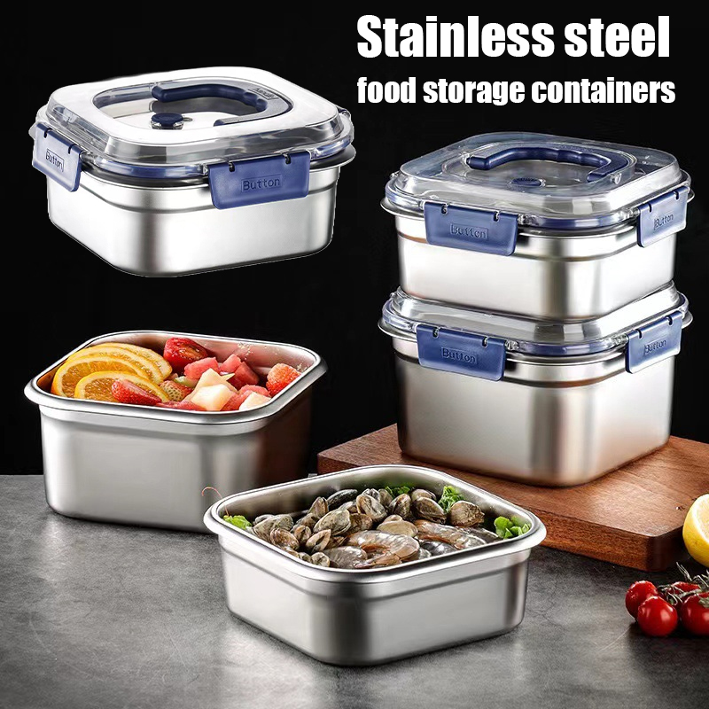 กล่องเก็บอาหารสแตนเลสกันรั่วพร - Food Storage Oven Safe บทวิจารณ์และราคา