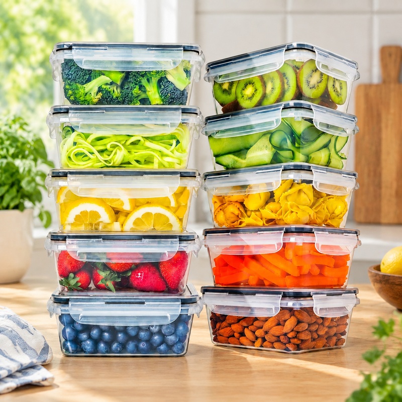 ชุดกล่องเก็บอาหารในครัว 10 ชิ้ - Food Storage Labels บทวิจารณ์และราคา