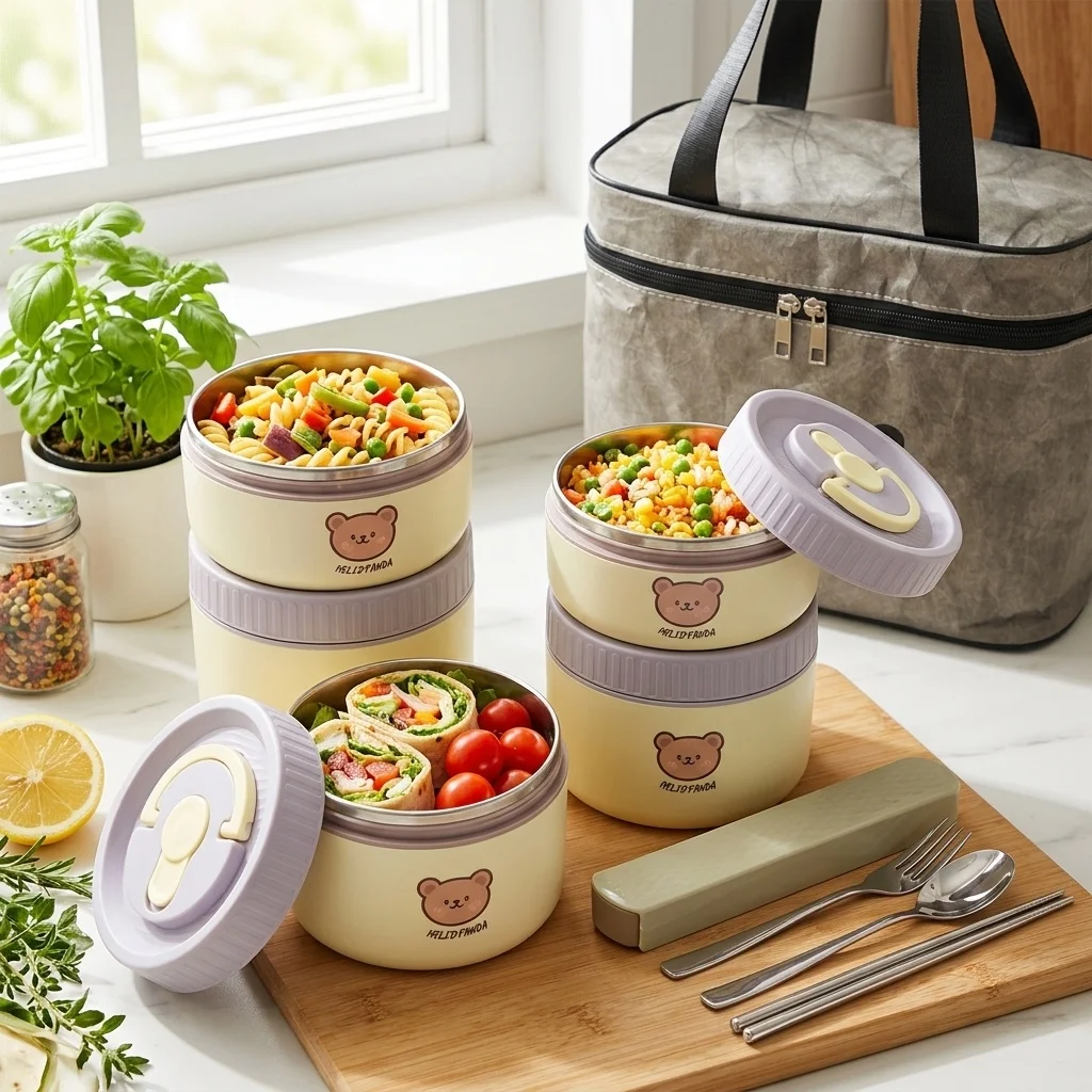 กล่องข้าวสแตนเลส 304 เก็บอุณหภ - Food Storage Oven Safe บทวิจารณ์และราคา